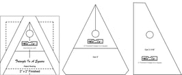 Triangle in a Square Ruler, TIS 2 x 2 inch, Bloc_Loc
