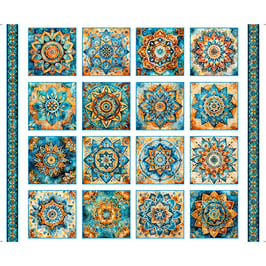 Bohemian Sunrise, Foulard Medaillon Patches White, QT Fabrics 05099850825