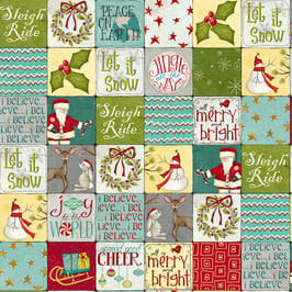 A Very Terri Christmas, Merry Squares, Terri Degenkolb, Windham Fabrics 10028050824