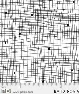 White on White Grid, Ramblings 12, P & B Textiles 09173850625