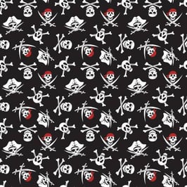 Pirate Tales Skulls Black,  Riley Blake Designs 08104550620