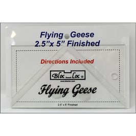 Flying Geese Square up Ruler 2 1/2" x 5", Bloc_Loc
