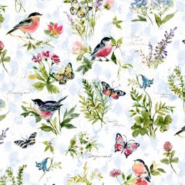 White Large Allover, Among the Branches, Susan Winget, Wilmington Prints 10167650822