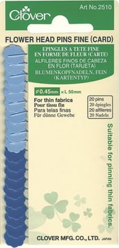 Stecknadeln mit Blümchenkopf Fein, Clover 2510