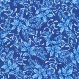 Holiday Flourish, Blue, SRKM-22290-4, Robert Kaufman 06274950924