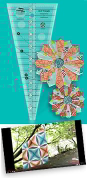 Creative Grids Non-Slip 22.5 ° Triangle Quilt Ruler TCGRT225