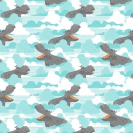 Dream Big, Nilpferde,  Anne Rowan Collection, Wilmington Prints 05456050820