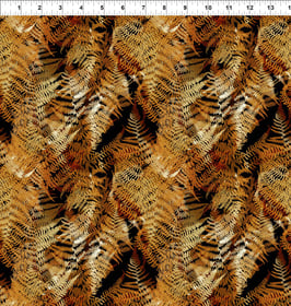 Reflections of Autumn, 8RA1 Ferns - Gold, In The Beginning Fabrics 02314850724