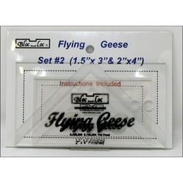Flying Geese Square up Ruler-Set #2 (1 1/2" x 3", 2" x 4"), Bloc_Loc, zweiteilig