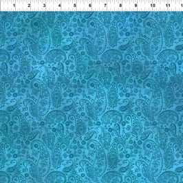 8JYO3, Paisley Tonal Teal, Resplendent,  In The Beginning Fabrics 12508950821