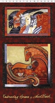 Embracing Horses, Brick Metallic, Laurel Burch (große Motive) 11214050814