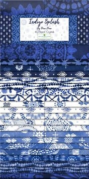 2-1/2in Strips Indigo Splash, 40pcs, Wilmington Prints