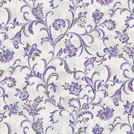 Fresco Scroll Violet, Lilacs in Bloom, Benartex, 08075950718