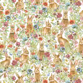 Bunnies and Blooms, Bunn 5659 MU, P&B Textiles 02027550825