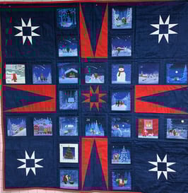 Adventskalender Tomtens Village Quilt Kit (Eigenentwurf)