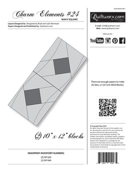 Charm Elements #24, Wavy Square, Quiltworx, Judy Niemeyer