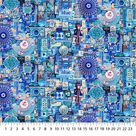 Blau, Color Collage, Northcott 01136250723