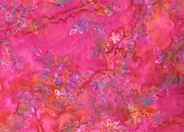 Blaugrüne Rankenblätter auf pink, Batik, Moda Fabrics, 05290950915