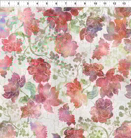 Ethereal, Large Floral - Red, In The Beginning Fabrics 05146950924