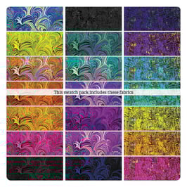 2-1/2" x 42" Strips, Poured Color, Paula Nadelstern, Benartex