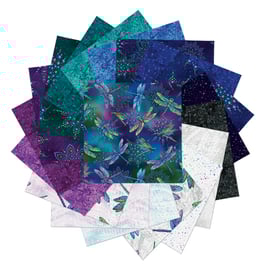 10 x 10 Pack, On Dragonfly Wings, Benartex