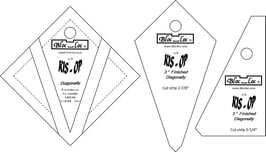Kite in a Square on Point Ruler SET (3P), KIS OP 3 x 3 inch, Bloc_Loc