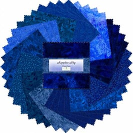 5in Squares Sapphire Sky, Wilmington Prints