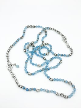 Double Silver Necklace