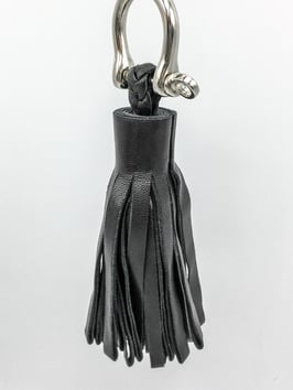 Leather Tassle, black