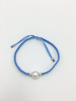 Handgeknüpftes Armband mit Süsswasserperle