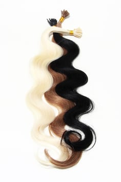 1,0 Gramm Echthaar-Strong, 50cm, gewellt, mit Roundtip-Bonding