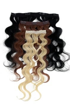 Clipon Set 16 fw, 3-teilig, frenchwave, Länge 40-45 cm