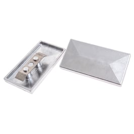 Alukappe flach für 60x40mm