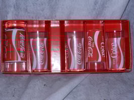 Cola-Gläser Sammlung alt