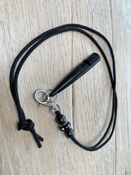 Reepschnur schwarz mit schwarzem Glitterbead OHNE Pfeife