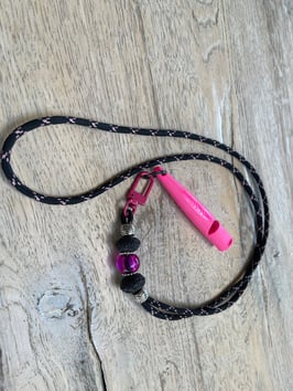Pfeifenband aus Paracord schwarz/purple Pink Bead OHNE Pfeife