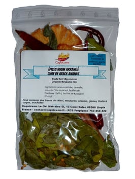 Épices Rhum Arrangé Chile de Arbol Ananas