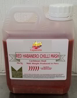 Purée de Piment Habanero Rouge - 25Kg