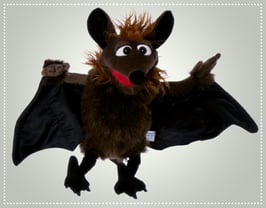 Living Puppets Handpuppe W434 Gaston die Fledermaus