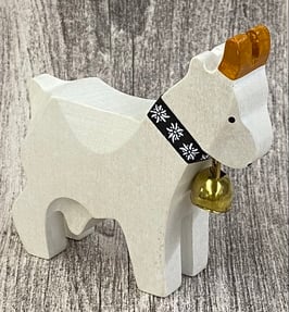 Trauffer 1224 Ziege gross weiss mit Glocke