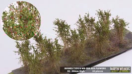 WB-SBR red Flowers je 10 Stck. 30-50mm Hoch