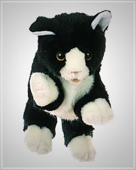 Living Puppets Handpuppe W045 Kleine schwarz/weisse Katze
