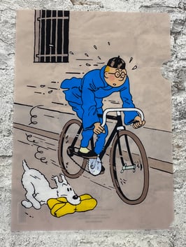 Tim & Struppi 15183 "Blaue Lotus Fahrrad"