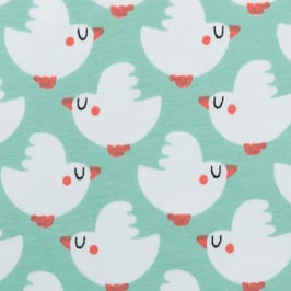 Weisse Vögel auf mint