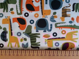 Afrikatiere auf weiss