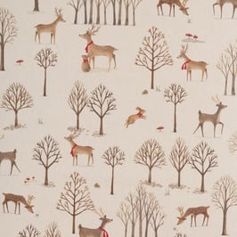 Winter Rehe Leinenoptik