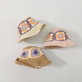 刺繍麦わら帽子