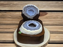 Achat Geode auf Holzhalter 520g #628