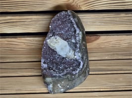 Amethyst Druse mit Calcit 1640g #891