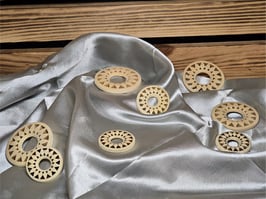 Holzhalter für Kristallkugeln - Mandala Design #0279